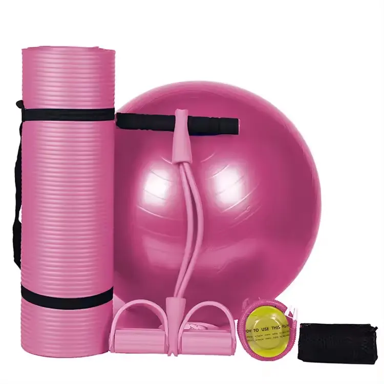 Stretching Strap Resistance Loop Pilates Exercise New Promotion Yoga Ball Mat Blocks Yoga Starter Kit Set