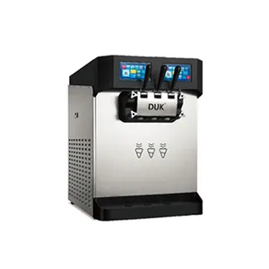 Gewerbe-Eiscreme-Hersteller 2+1 Geschmacksrichtungen Softeis-Serviermaschine 2.450 W Tiefkühl-Joghurt-Hersteller für Snack Bar und Cafe