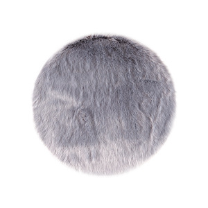 Jade Coin Plush Round Rug Solid Color 60 Cm Modern Bedroom Floor <b>Mat</b> Cushioned Area Rug For Bedside <b>Dressing</b> <b>Table</b> - Product Image 3