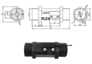 PP sakelar aliran air plastik sensor aliran air buluh magnetik - Product Image 2