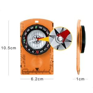 <span class=keywords><strong>Compas</strong></span> à vis sans fin en cuivre avec carte de couleurs, règle de mesure proportionnelle multifonctionnelle, aiguille nord pour l'extérieur A0005 - Product Image 6