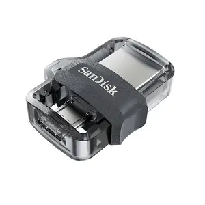 SanDisk-unidad flash SDDD3 Ultra Dual para dispositivos Android y ordenadores, MicroUSB, sandisk, usb 3,0, otg