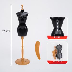 Vente chaude 250mm de haut noir Mannequin modèle en plastique jouet pour vêtements de poupée 30cm taille personnalisable pour l'affichage et le style - Product Image 4