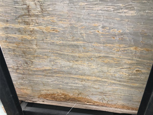 Splendida Lastra di Marmo Golden Peacock, Opulente Venatura Verde Oro a Piuma di Pavone, Marmo OEM per Pareti in Stile Art Déco - Product Image 2