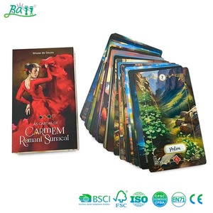 Jeu de cartes d'oracle de divination premium à bords dorés, guidance spirituelle, carte de tarot dorée personnalisée - Product Image 1