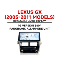 Reproductor de DVD de 12.3 Pulgadas con Pantalla Táctil Vertical, Radio, Navegación Android 15, Kit Completo para Lexus GX 2005-2011
