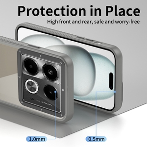 Chống sốc Matte rõ ràng minh bạch TPU PC trường hợp điện thoại với kim loại máy ảnh bảo vệ trường hợp đối với Infinix Lưu ý 40 Hot 40 - Product Image 3