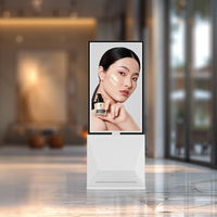 Kiosque sur pied à écran LCD double ultra-fin transparent, vente directe d'usine OEM, affichage double face pour centre commercial