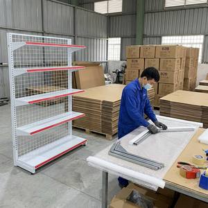 Étagère de supermarché en métal, gondole de présentation, rayonnage en treillis métallique pour magasin de détail, taille personnalisée pour épicerie - Product Image 1