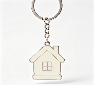 Custom House Shape Metal Keychain Enamel Zinc Alloy Key <b>Ring</b> Logo Promotional Gift - Product Image 2