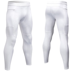 Compressione in Nylon Spandex Full Length palestra allenamento Fitness pantaloni da basket stampati su misura Leggings stretti per <span class=keywords><strong>uomo</strong></span> Sport - Product Image 2