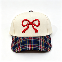 Gorras de Navidad Personalizadas a la Moda, las Favoritas de Santa Claus, de 5 Paneles, de Dos Tonos, Estructuradas, con Cierre a Presión, para Navidad