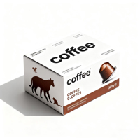 Boîte cadeau personnalisée pour café, emballage en papier pour dosettes compatibles Nespresso, matériau recyclable, personnalisation de la marque