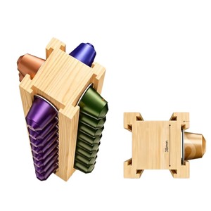 Estante de madera para cápsulas de café, almacenamiento de cápsulas para sala de té, estante giratorio de 360°, estante de exhibición de cápsulas de gran capacidad - Product Image 1