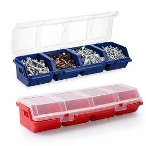 2 pezzi Organizer a vite contenitori di stoccaggio per attrezzi da Garage contenitori per dadi chiodi bulloni - Product Image 5