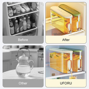 UFORU <span class=keywords><strong>Distributeur</strong></span> de jus de style nordique, grande capacité, en plastique, avec robinet pour boissons froides, machine à <span class=keywords><strong>eau</strong></span> et à boissons - Product Image 3