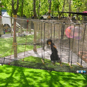 Ropecube - Parc d'aventure avec trampoline et filet, harnais inclus, équipement <span class=keywords><strong>de</strong></span> jeu extérieur écologique - Product Image 1
