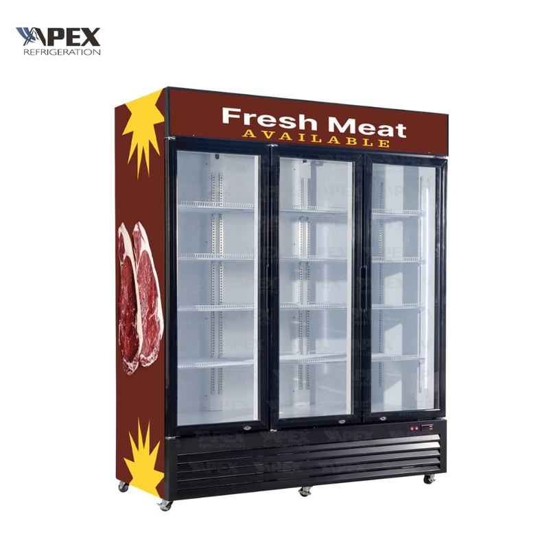 Glass Fridge 3 Door Vertical Beverage