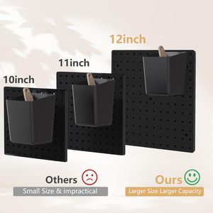 4 cái kim loại sắt Pegboard Tường Tổ chức chủ cho nhà bếp phòng khách văn phòng trò chơi hoặc phòng tắm tường lưu trữ - Product Image 4