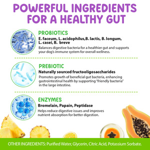 Worafy Pet 3 en 1 Probiot compatible con la salud digestiva Probióticos para mascotas Orgánicos proporciona <span class=keywords><strong>bacterias</strong></span> beneficiosas Gotas líquidas - Product Image 4