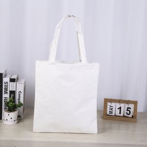 Sac fourre-tout en coton écologique promotionnel pas cher avec fermeture éclair - Product Image 3