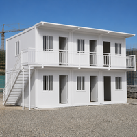 Maison conteneur préfabriquée à deux étages, empilable, avec escalier extérieur, pour bureau ou chambre