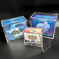 Boîte de présentation en acrylique transparente personnalisée avec protection UV et couvercles magnétiques pour cartes Pokémon ETB