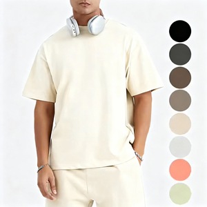 Camiseta de Cuello Redondo Personalizada al por Mayor, de Alta Calidad, 300 g/m², Informal, de <span class=keywords><strong>Manga</strong></span> <span class=keywords><strong>Corta</strong></span>, 100% Algodón, para <span class=keywords><strong>Hombre</strong></span>, Talla Grande - Product Image 2