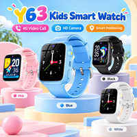 Montre connectée pour enfants Y63 avec carte SIM 4G, caméra, robot, réveil, chat vocal, appel vidéo, positionnement LBS GPS WIFI, IP67, appel vidéo