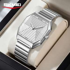 Relojes Octagonales de Nuevo Diseño OEM con Logotipo Personalizado, Correa de Acero Inoxidable, Resistentes al Agua 3ATM, Diseño Minimalista, Reloj de Cuarzo para Hombre - Product Image 3