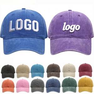 Casquette de baseball vintage en coton non structurée à profil bas, avec logo brodé 3D personnalisé, vierge et prête à l'emploi, pour la vente en gros - Product Image 1