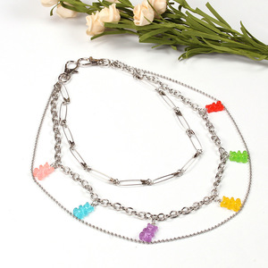 Cadena de cintura Yueli Six Color Jelly Bear de aleación de zinc, cadena corporal de moda para discoteca para mujer - Product Image 4