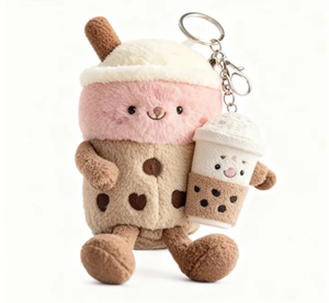 Llaveros de Peluche de Té de Burbujas de Algodón de Alta Calidad al por Mayor, Fabricante de Juguetes de Peluche ODM, Diseño de Juguetes Personalizados para Mochilas - Product Image 2