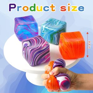 ลูกบอลบีบก้อนสี่เหลี่ยม TPE ของเล่นคลายเครียดสำหรับผู้ใหญ่และเด็ก - Product Image 3