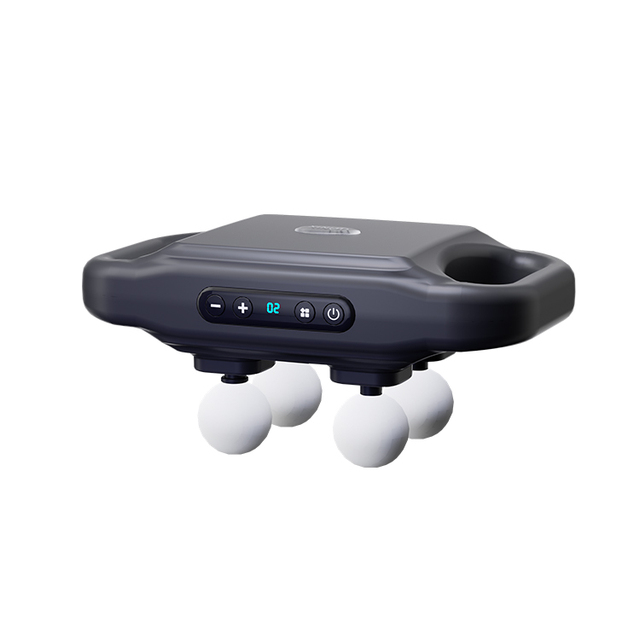 Professional Electric Body Massager Deep Tissue Percussion 4 Head Massage Gun Handheld 30LBS Stall Force 20 Speed Settings Back