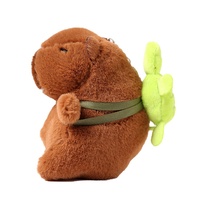 Op maat gemaakte pluche capibara sleutelhanger, zachte polyester tasbedel, gepersonaliseerd logo souvenir cadeau