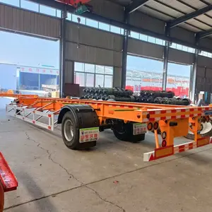 WS Low Price Vehicles 2 Axle Chassis 40FT/45FT Skeleton Semi Trailer For Sale
