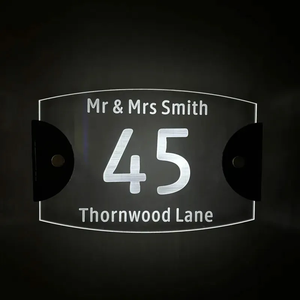 Wholesale Personalized Vertical Wedding Outdoor Acrylic Solar <b>LED</b> House <b>Numbers</b> Light Sign with High Brightness IP65 - Product Image 2