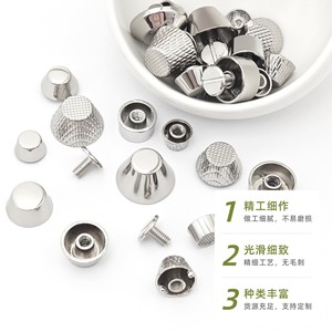 Rivets en alliage plaqué 6 mm circulaires et inclinés durables pour vêtements, chaussures, sacs, bagages - Product Image 3