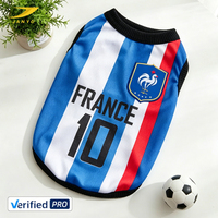 Vêtements pour animaux de compagnie en coton tricoté sur mesure, multi-tailles, imprimés équipe nationale, pour chiens et chats de toutes races
