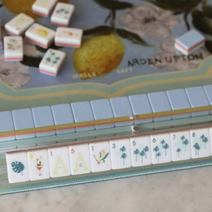 Nuovo Set di Lusso da 160 Pezzi per Mahjong in Acrilico Multistrato Blu Ardesia, Stile Americano, Pieghevole ed Ecologico per Giochi da Casinò Familiari - Product Image 3