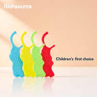 Cure-dents pour enfants en forme d'éléphant sans BPA, résistants à la déchirure, fil fin, nettoyeurs de dents pour enfants, cure-dents avec logo personnalisé