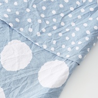 Robe longue à volants modeste à 3 couches de style bohème bleu personnalisée, vêtements pour femmes, robe maxi en lin à pois imprimés, robe pour femmes 2024