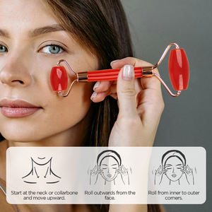 Rouleau de jade naturel avec logo personnalisé masseur facial anti-âge outil Gua Sha pour les soins des yeux du corps usage domestique commercial - Product Image 4