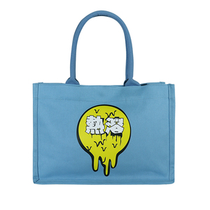 12oz Blue Structured Canvas Tote <b>Bag</b> – High Quality Heavy Duty with Custom Color & Logo, Factory Direct Wholesale Price for Bulk - Product Image 1