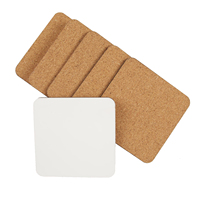 Sous-verres vierges en MDF et liège pour sublimation