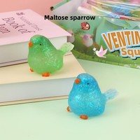 Juguete Antiestrés de Goma Transparente con Forma de Gorrillo, Juguete Creativo de Pájaro de Rebote Lento para Aliviar el Estrés, Disponible al por Mayor