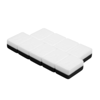 Carreaux de Mahjong à double couche en acrylique noir et blanc Ensemble de Mahjong américain Carreaux pour jeu de divertissement en plein air