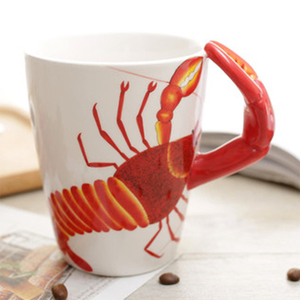 Mug à café en céramique créatif avec poignée en forme de coq 3D, peint à la main, tasse en céramique pour les amoureux des animaux, cadeau - Product Image 4