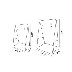 Mode Portable Transparent Acrylique Triangle Fleur Boîte Main Valise Sacs avec Poignée - Product Image 5